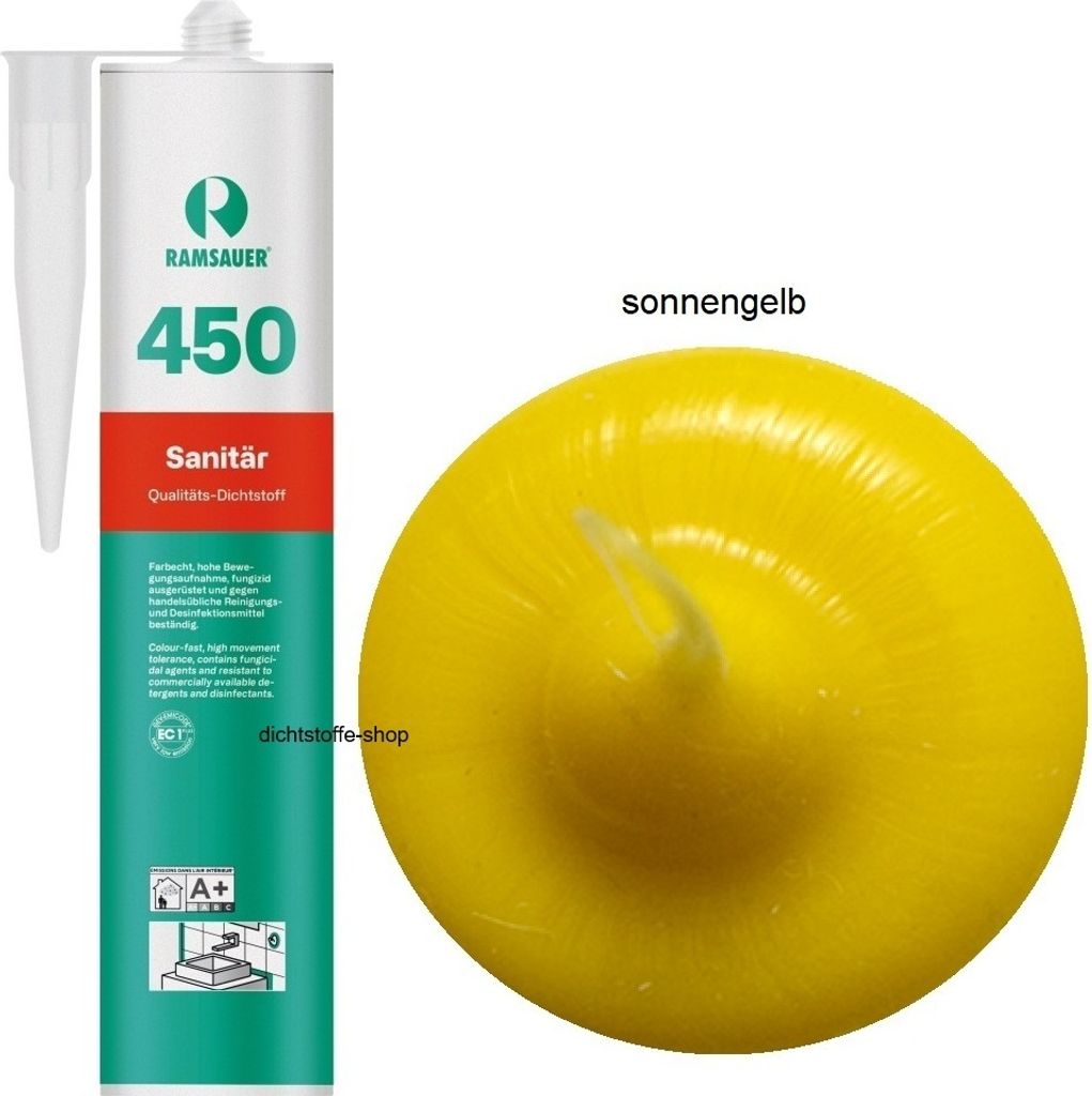 Ramsauer 450 Sanitär 1K Silikon Dichtstoff 310ml Kartusche Produktbild 