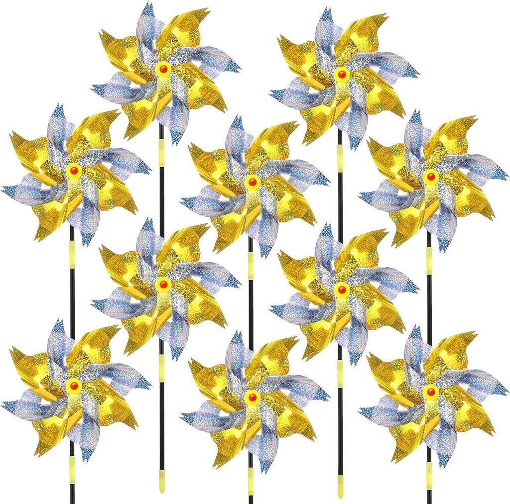 Shengruili Windmühle Vogelabwehr 10 Stück 52 cm