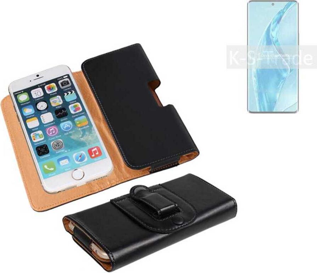 K-S-Trade Schützhülle Handyhülle kompatibel mit Xiaomi 12S Ultra Holster Gürtel Tasche Schutzhülle Handy-Tasche Smartphone Case Seitentasche