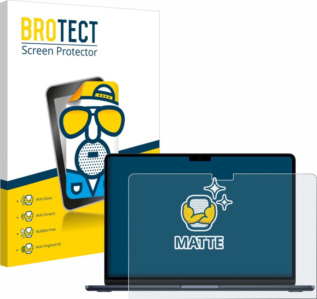 BROTECT Schutzfolie für Apple MacBook Air 13" M4 2025 / M5 2026 Displayschutz Displayschutzfolie Folie Matt Entspiegelungsfolie