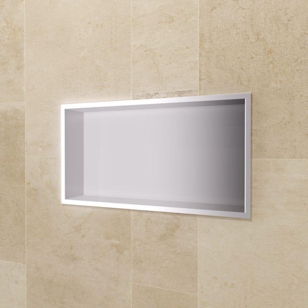 Wandnische Dusche PACIFIC gebürstetes chrom Produktbild 