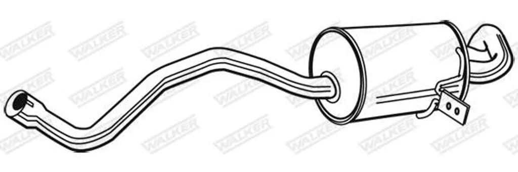 Silencieux arrière anticorrosion WALKER 22975 compatible Modus OE