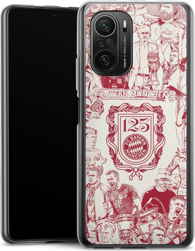DeinDesign Handyhülle für Xiaomi Mi 11i Silikon Hülle Case Smartphone Schutzhülle FC Bayern München Offizielles Lizenzprodukt FCB 125 Jahre
