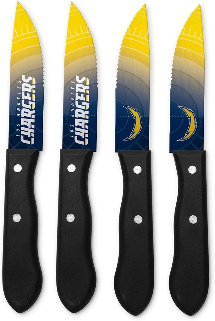 NFL Los Angeles Chargers Steakmesser 4-teilig Set Football Messer Set Barbecue