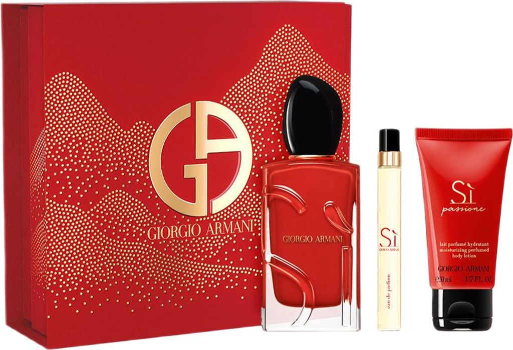Giorgio Armani Si Passione Set Eau de Parfum, 100 ml + Körperlotion, 50 ml + Eau de Parfum, 10 ml