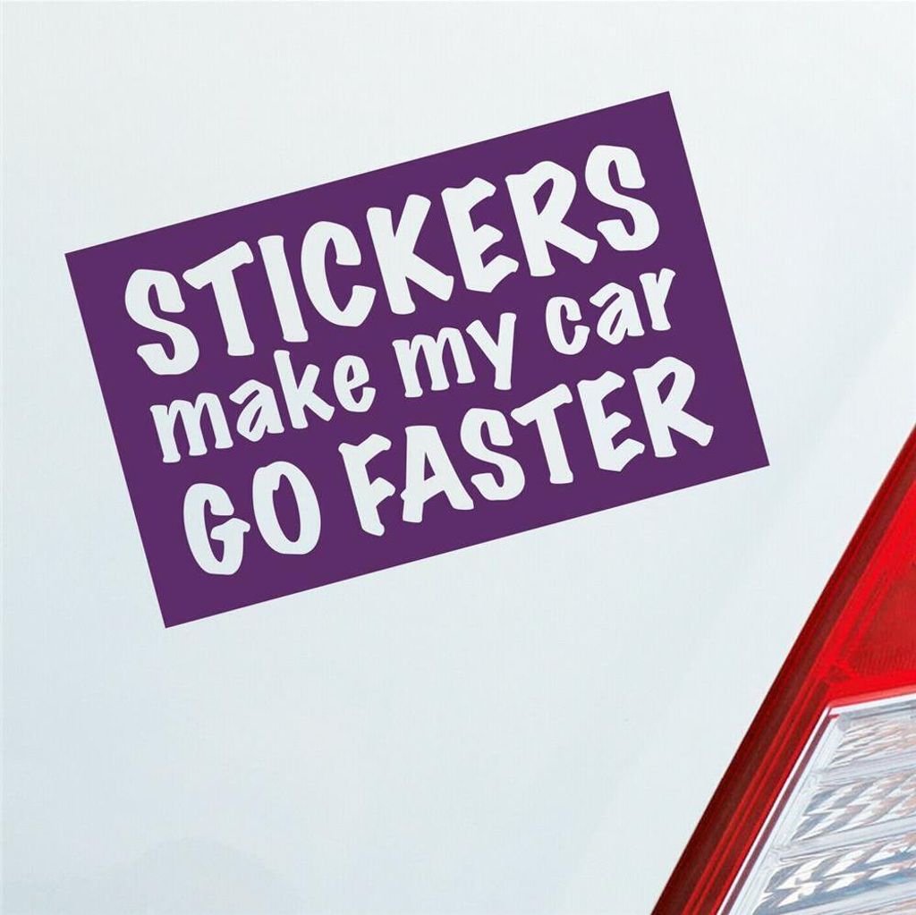 Auto Aufkleber s Make My car go Faster schneller 16x10 cm Produktbild 