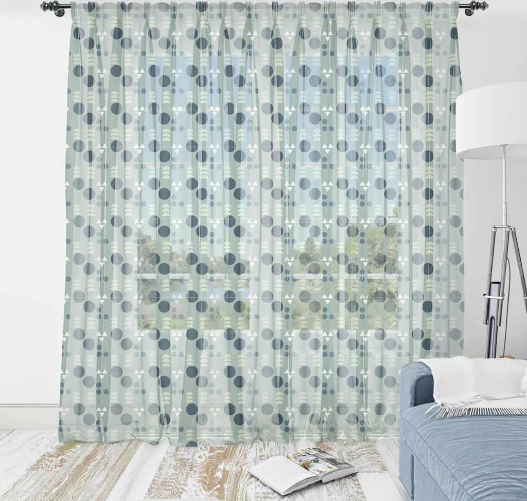 Arazzo Moderno ABAKUHAUS Green Geometric 220x274cm Satin