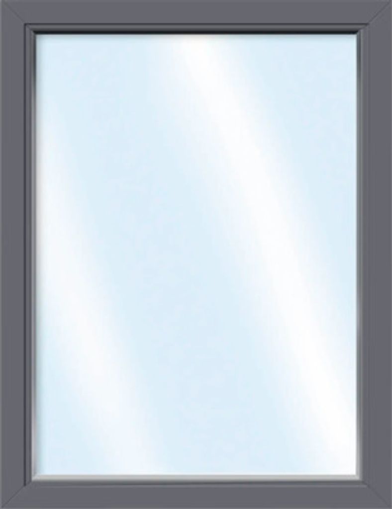 ARON Basic+ Kunststofffenster Festelement 80x140 cm RAL 7016 anthrazitgrau (Förderfähig)