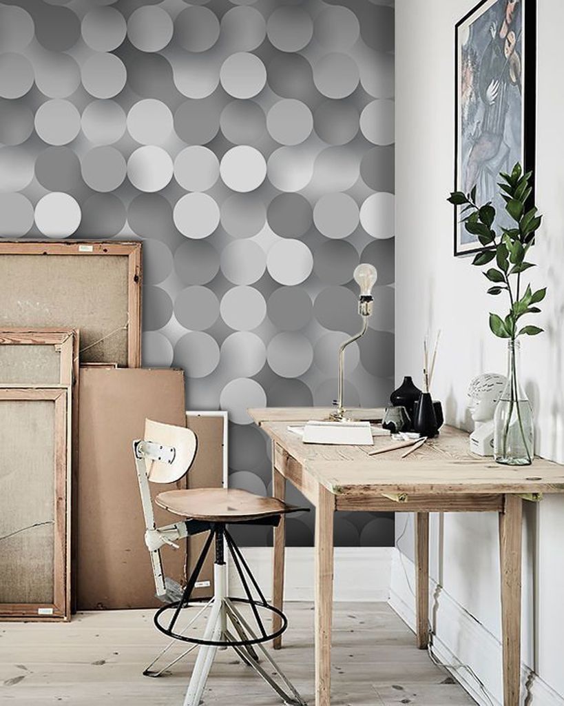 Coloray Fototapete 290x290 cm An Einer Wand Latex Latextapete - Flache Kreise