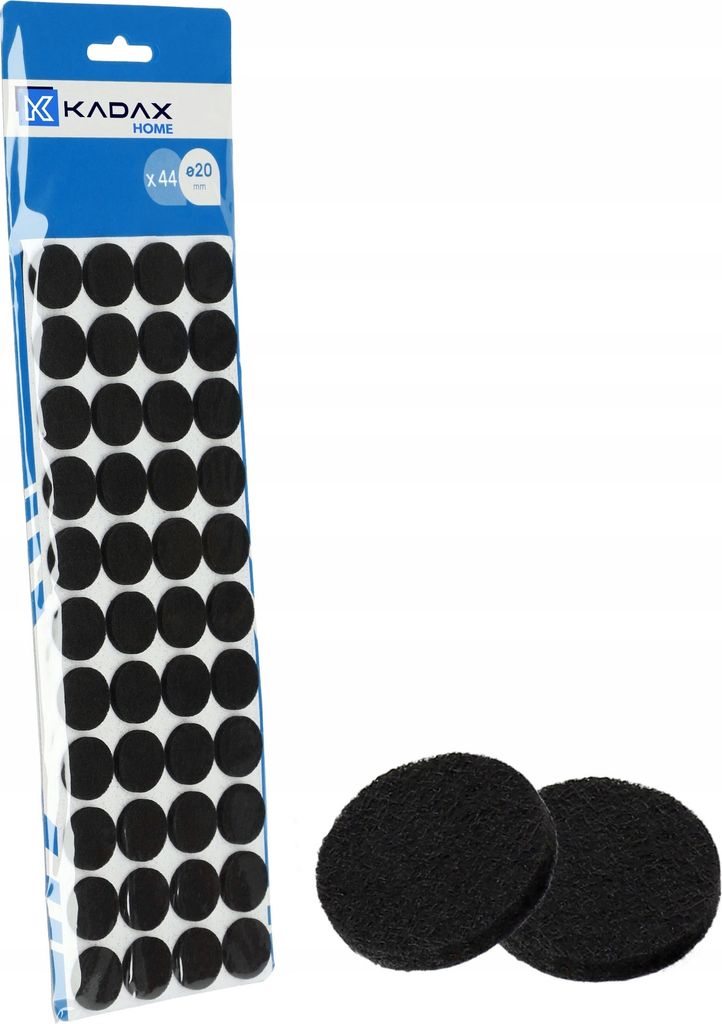 KADAX Universelle Filzgleiter zum Bodenschutz, Selbstklebende Möbelgleiter aus Filz (Rund Schwarz, 20mm - 1 Stück)