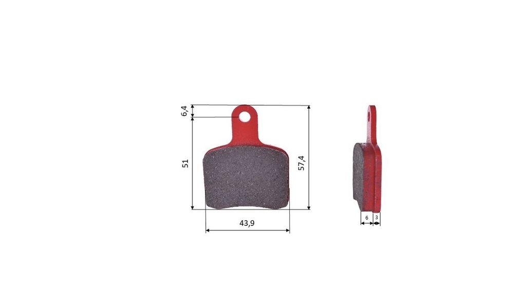 Satz Bremsbeläge (2 Stück), für Tony Kart, vorne & hinten (427)