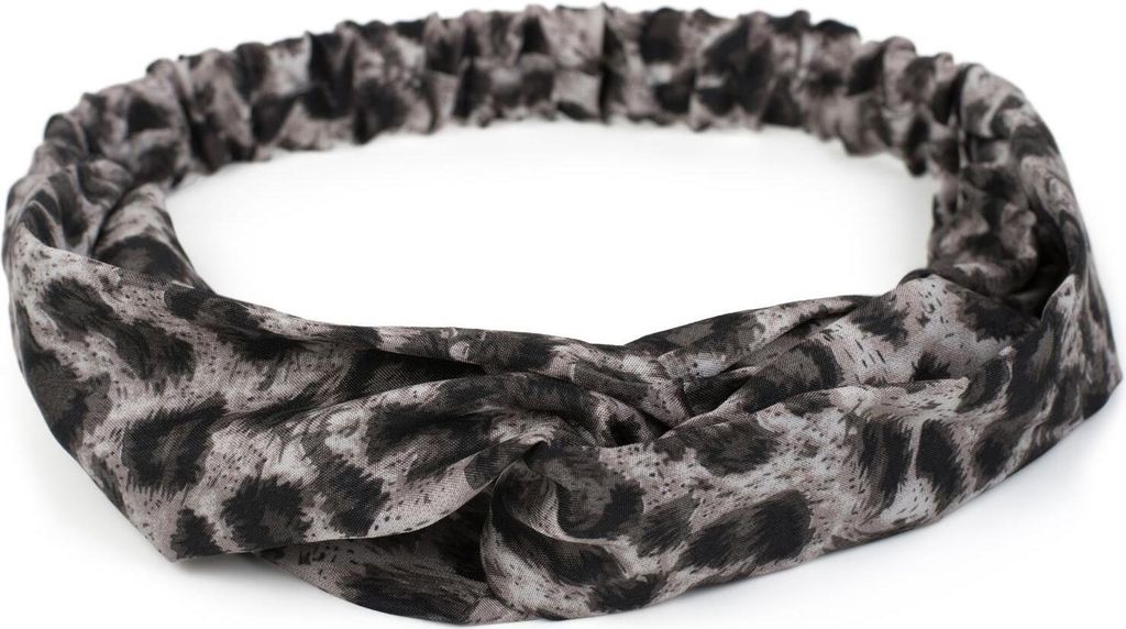 styleBREAKER Damen Haarband mit Leo Animal Print, Twist Knoten und Gummizug, Stirnband, Headband, Haarschmuck 04026020