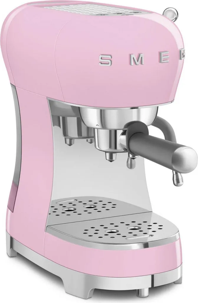 SMEG ECF02PKEU Machine à café expresso rose pour expresso et cappuccino
