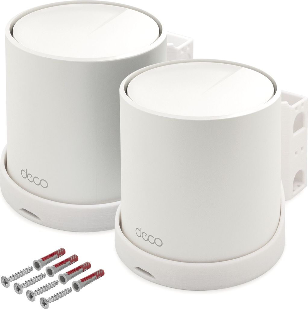 Wandhalterung passend für TP-Link Deco X50 AX3000 Mesh WLAN Router Halter 2 Stück