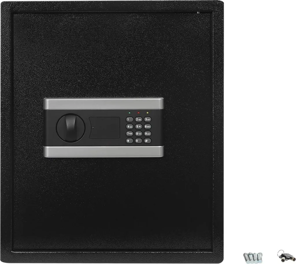 Coffre-fort pour protéger bijoux et documents avec code de sécurité noir - 8