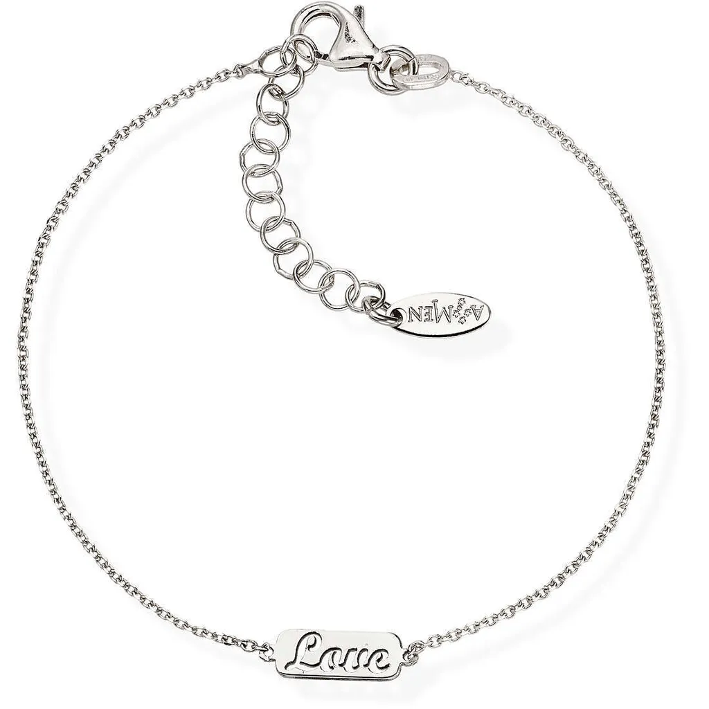 Bracciale Donna Amen Ti Amo: Argento Rodiato e Zirconi | Prezzo Outlet