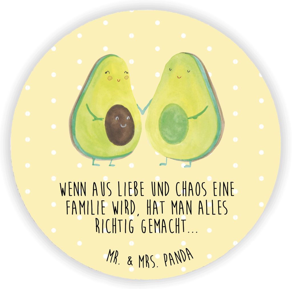 Mr. & Mrs. Panda magnet Avocado Pärchen - Gelb Pastell - Geschenk, Avocados, Hochzeit, whiteboardmagnet, Kinder, Kühlschrank, Schwangerschaft, Ge...