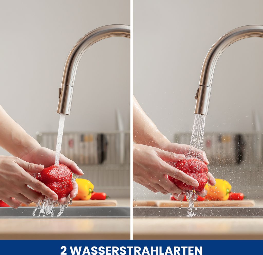 Moen Brantford Ausziehbare Küchenarmatur – Mit PowerClean & Fleckenresistenter Oberfläche
