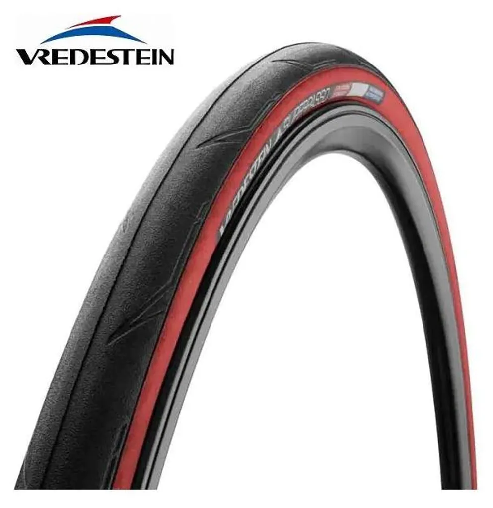 Pneu Vredestein Superpasso 700x25c noir et rouge haute performance