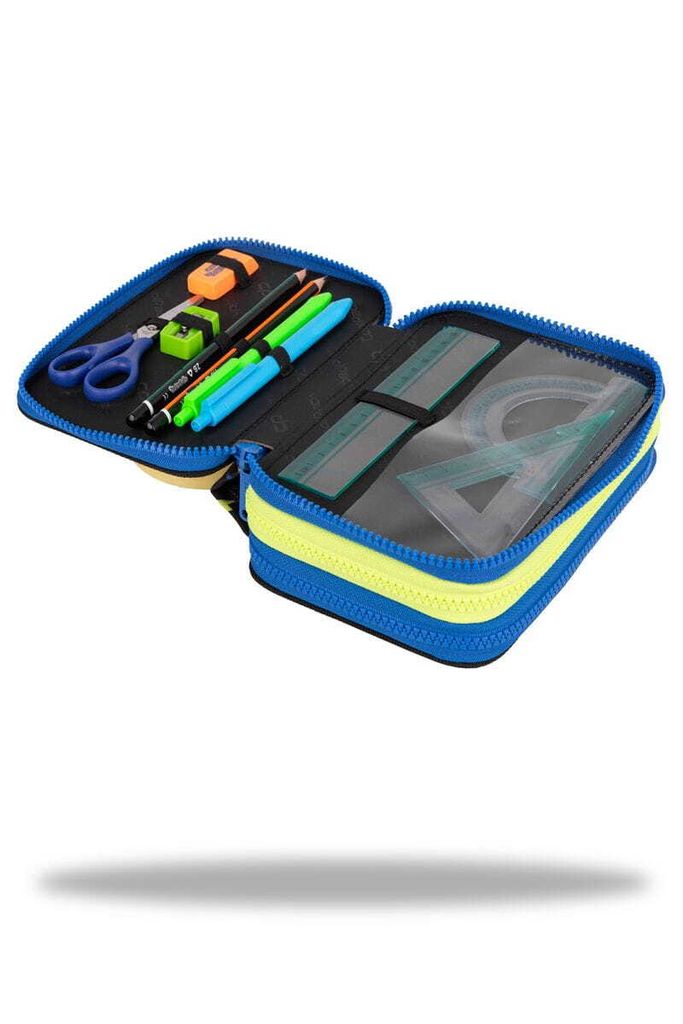 Fußball Federmappe 3-Fach XXL Mit 44 Teilen - Inkl. Stifte & Zubehör