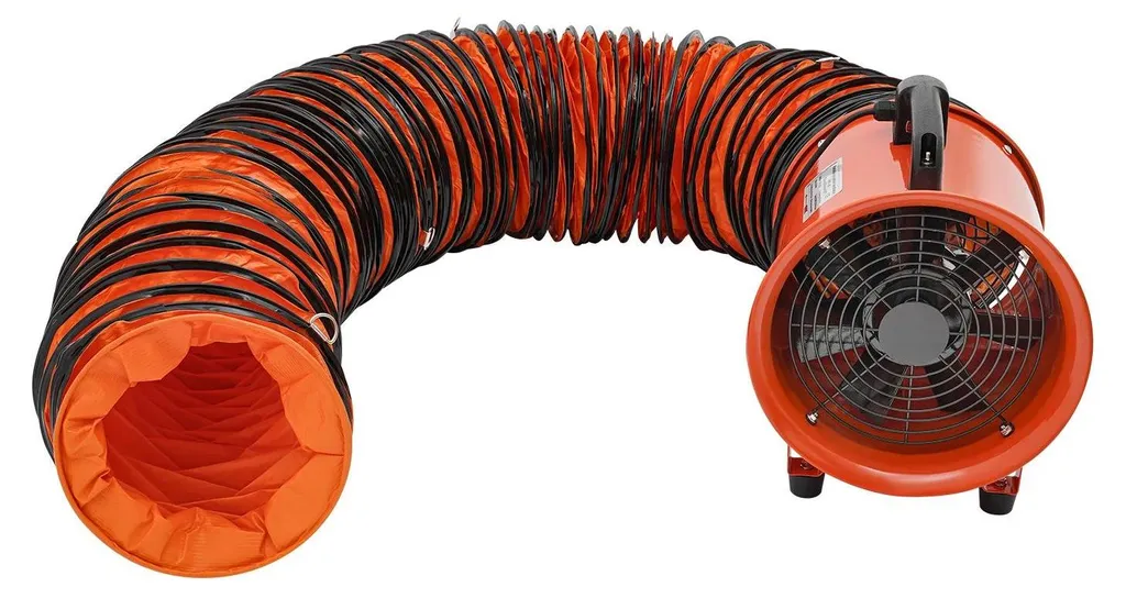 Ventilateur Axial 250mm avec Tuyau Flexible 5m - Extracteur 320W Orange