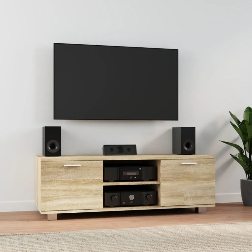 Mobile TV in rovere Sonoma 120x40,5x35 cm Materiale a base di legno