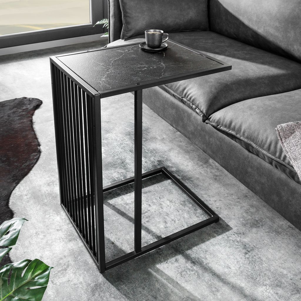 riess-ambiente Beistelltisch ARCHITECTURE graphite Laptoptisch Couchtisch Tisch