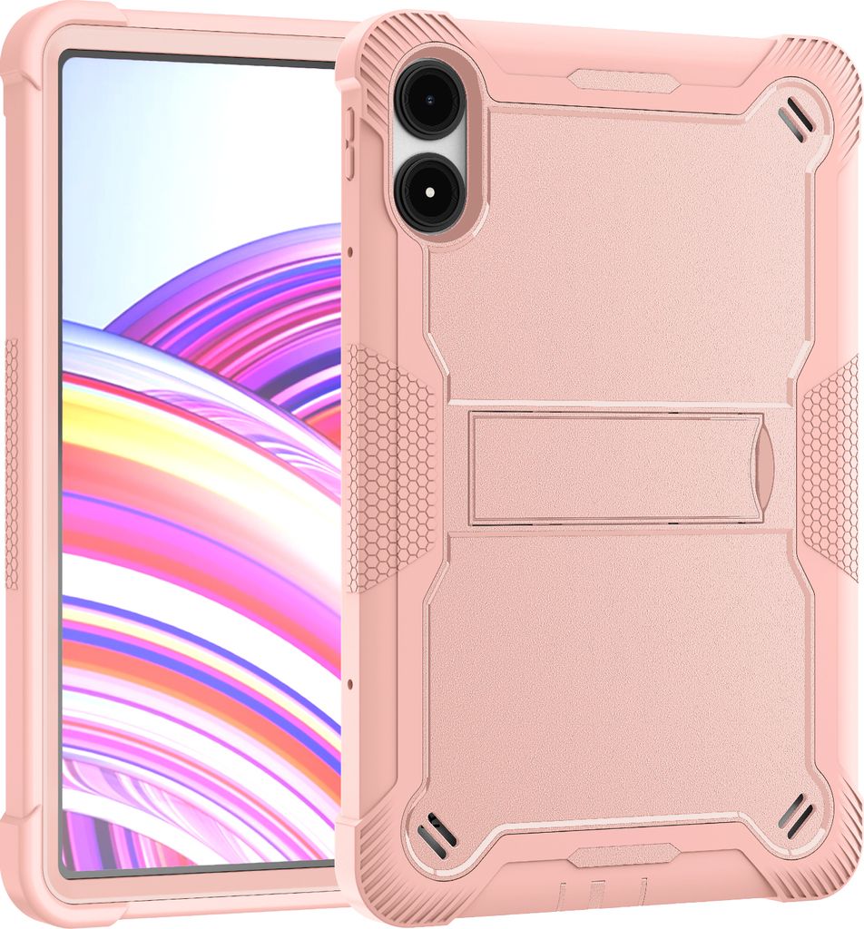 Schutzhülle für Xiaomi Poco Pad / Redmi Pad Pro 5G Robust Hybrid Tablet Hülle mit Ständer Roségold