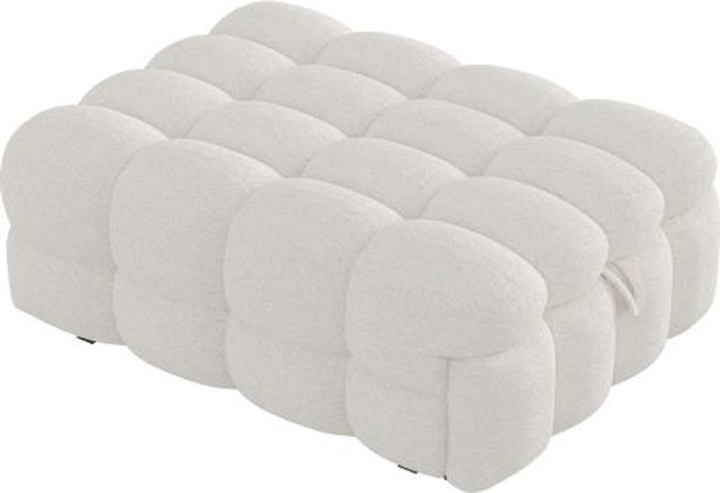 Polsterbett 2-in-1 Fusshocker Ausziehbares Schlafsofa Produktbild 