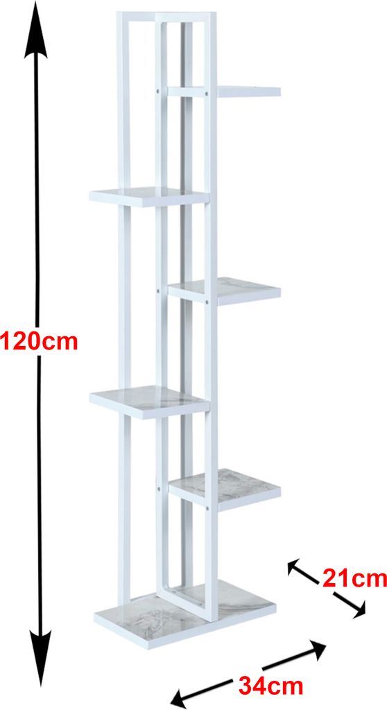 Blumenständer Tohmajärvi 6 Ebenen Blumenregal 120 x 34 x 21 Produktbild 3