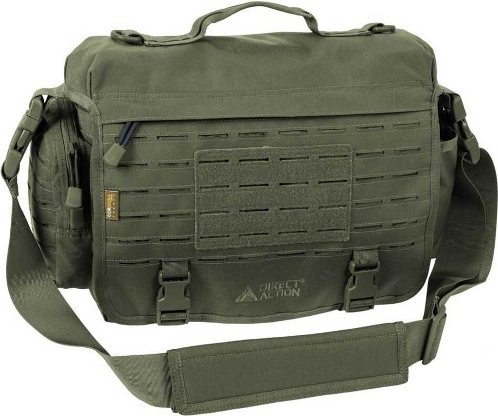 Direct Action Messenger Bag Laptop Tasche mit Lasercut MOLLE Olive Green