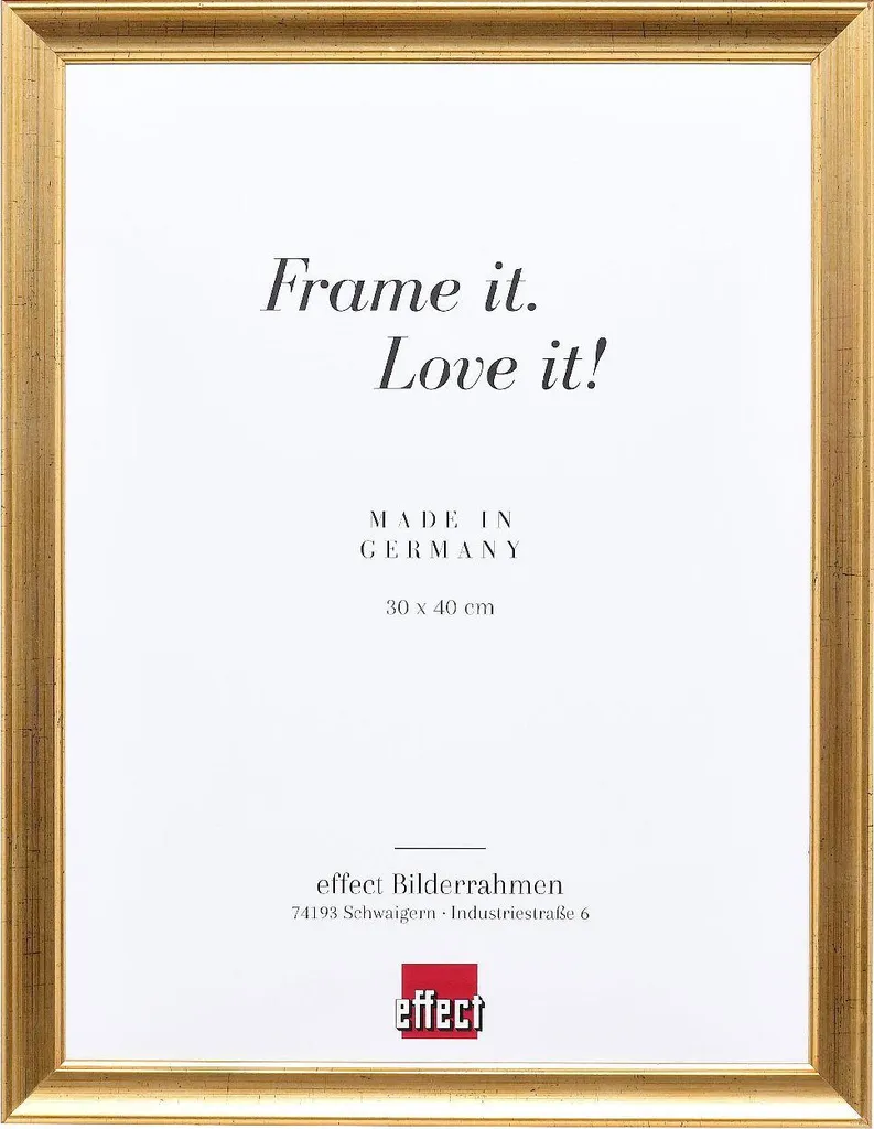 Cornice Foto 35x50 Legno Oro Antico Infrangibile | Effect Profil 41