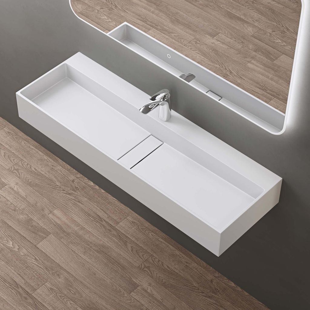 doporro Vasque à Poser Blanc Mat avec Bonde Lavabo de Salle Image du produit 