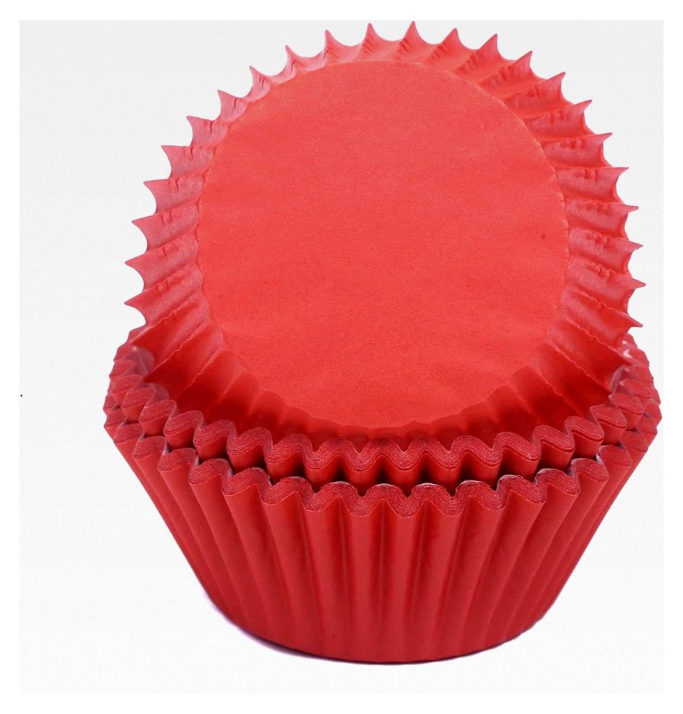 Papierbackförmchen - Standard - Rot - 75 Stück - Ø 5 cm x 3 cm - backfest - für Muffins und Cupcakes - Form zum Mitbacken im Ofen