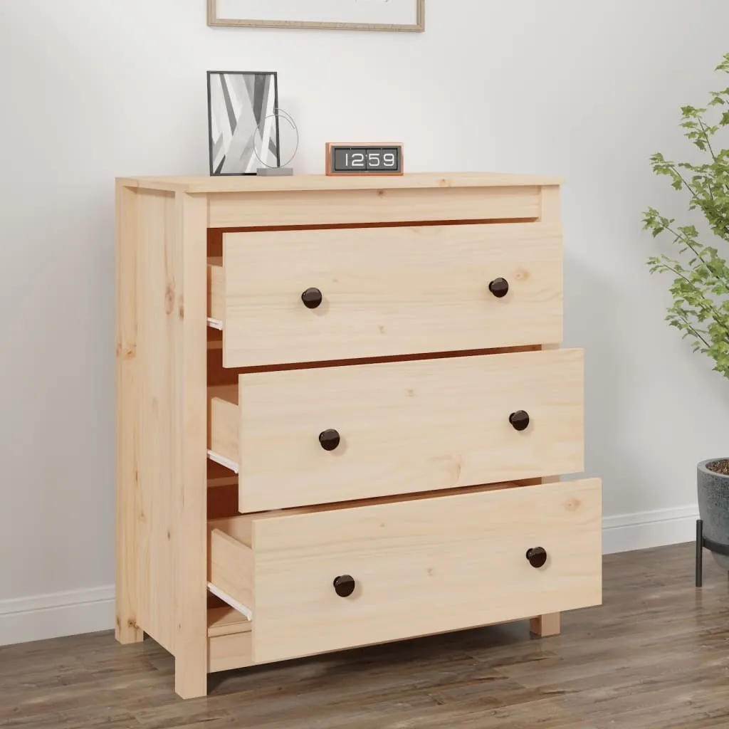 Sideboard vidaXL Pino Massiccio 70x35x80 cm - Design Scandinavo Naturale