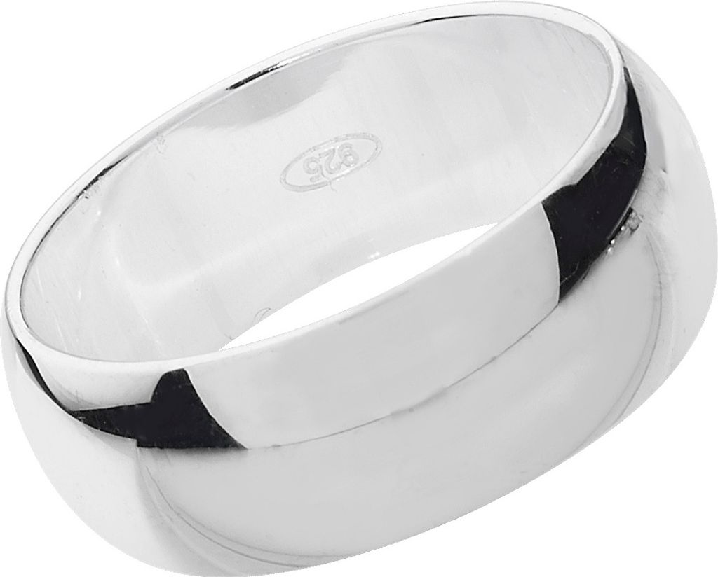 Bague de Mariage/Alliance Homme/Femme 7mm Forme D Argent Image du produit 