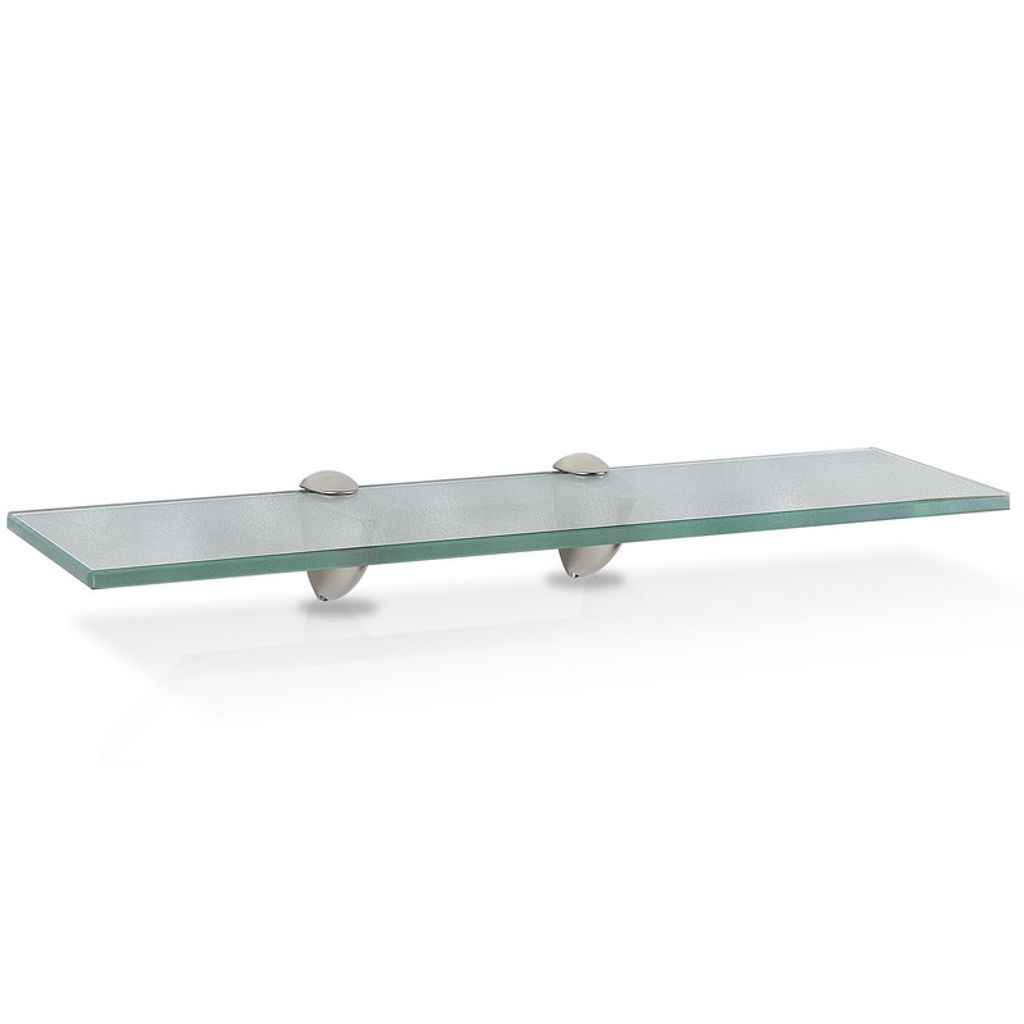 Jopassy Glasregal 50x10x0,8 cm mit Halterung Glasboden Wandregal Badregal Ablage Regal Hängeregal Milchglas