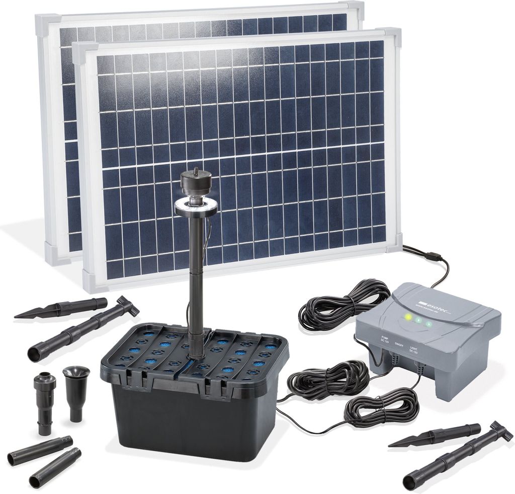 esotec Solar Teichfilterset Profi 50/1400 LED | LiFePo4 Produktbild 