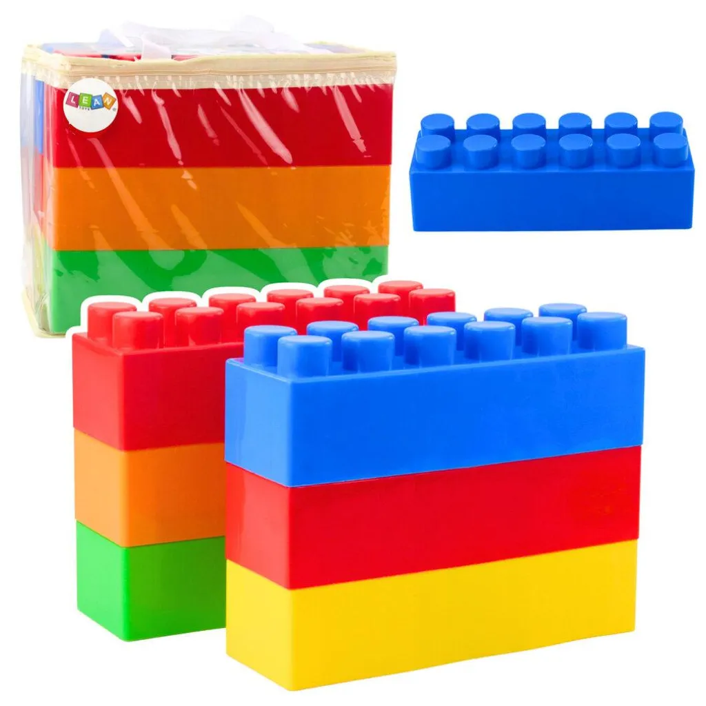 Cubes Bois Géants 28,5x9cm x6 Colorés - Rangement Facile en Sac