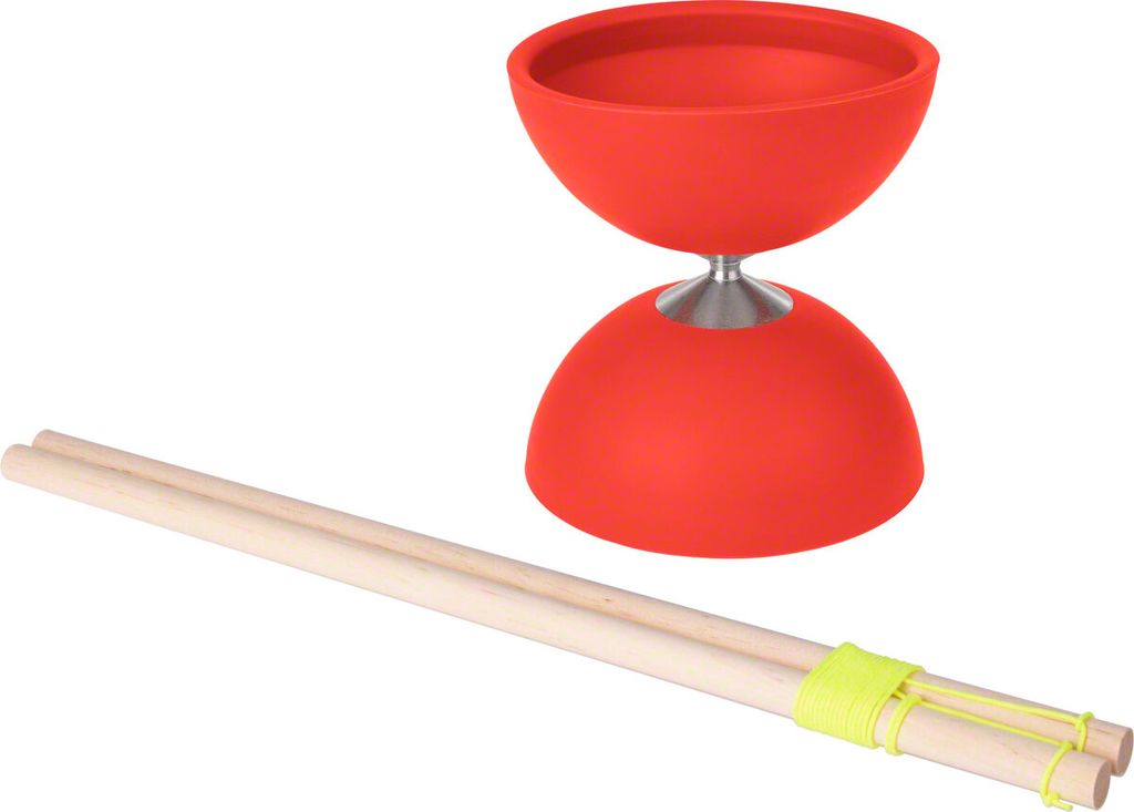 Sport-Tec Jonglierspiel Diabolo, Balancierspiel, Jonglieren, Stäbe, Stabspiel, Stunts Spinner,Akrobatik ø 12 cm