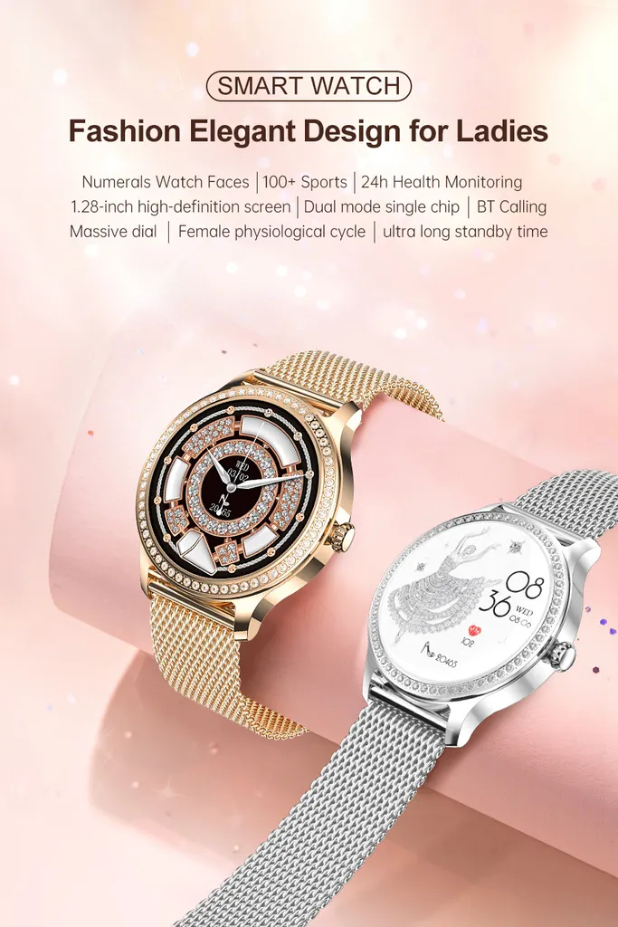 Smartwatch Donna Elegante 1.28" Impermeabile con Funzione Voce - 10