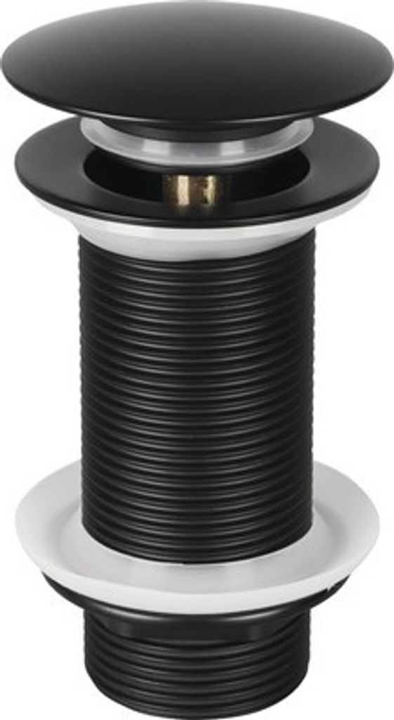 Umyvadlová výpusť PUSH-OPEN 1 1/4" dlouhý matně černá Obrázek produktu 