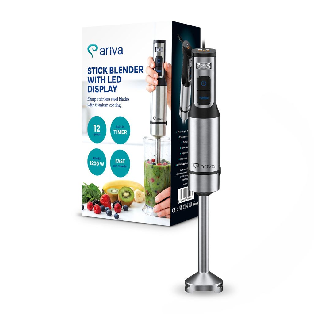 Stabmixer ariva 1200W mit LED-Display & Timer, Pürierstab Produktbild 