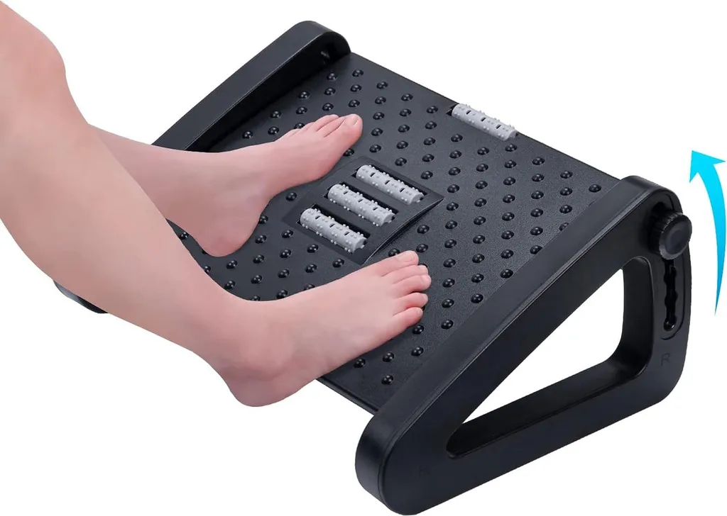 Repose-pieds bureau réglable pour le télétravail - Confort et ergonomie pro