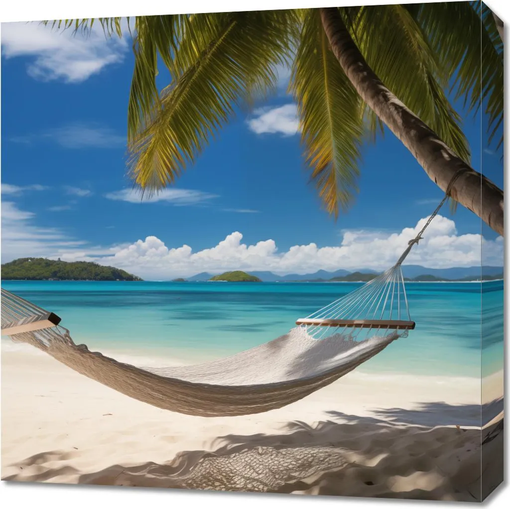 Décoration murale Image 60 x 60 cm Évasion paradisiaque thème exotique