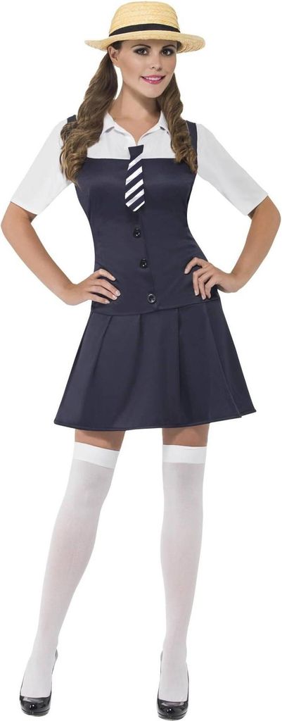 Smiffys - Kostüm Set für Damen SM1372 (L) (Schwarz/Weiß)
