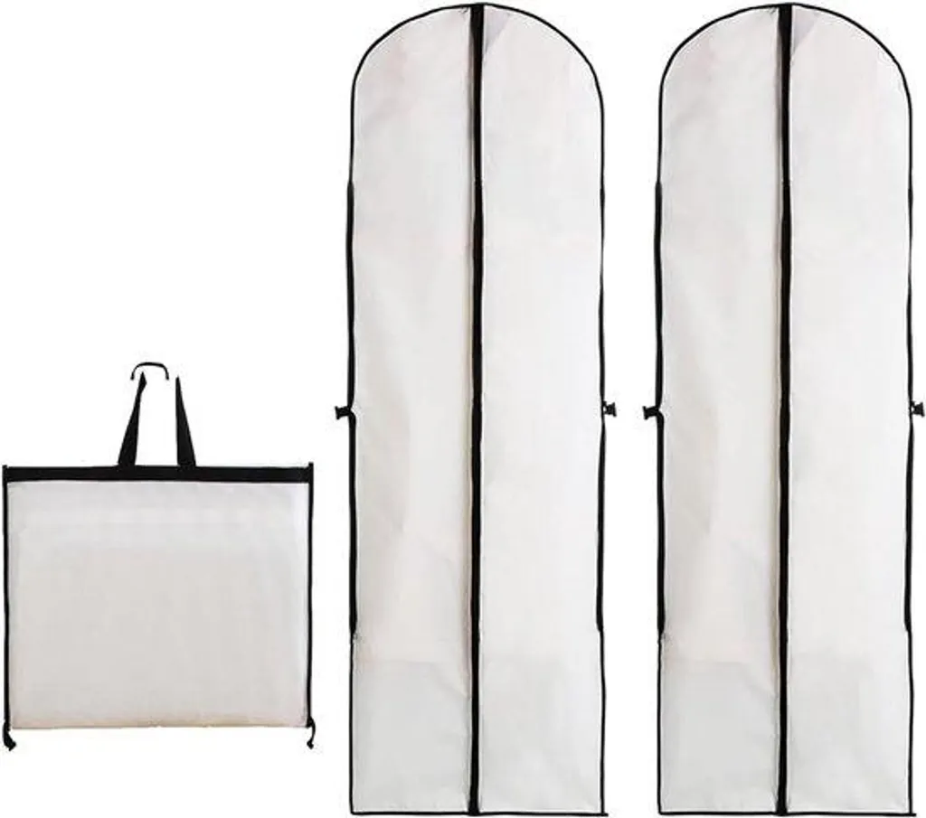 Rangement robe de mariée : Lot de 2 grands sacs protecteurs de 180cm