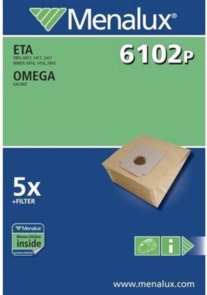 Staubsaugerbeutel Electrolux 6102 P MENALUX