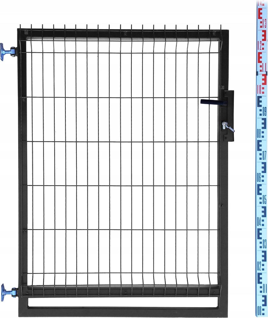 GARTENTOR 130 cm schwarz Einstabmatten 3D RAL9005 Zaun 133 cm Gartentür Zauntor Einzeltor Tür Doppelstabmatten