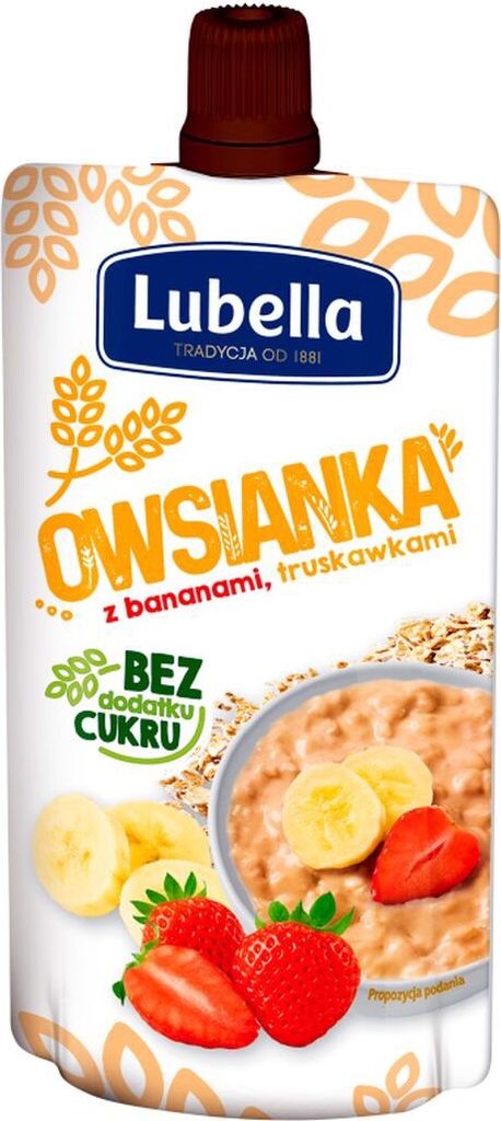 Lubella Owsianka Z Bananami Truskawkami 100 G Zdjęcie produktu 